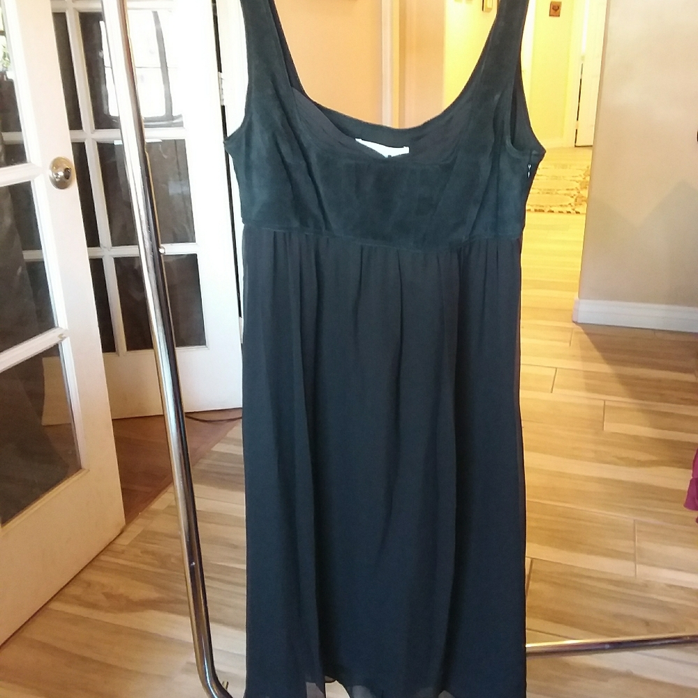 To the Max suede and silk dress